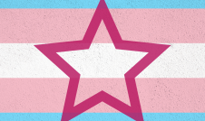 American Girl Star over transgender flag