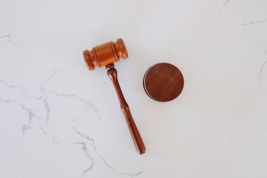 wooden judge's gavel