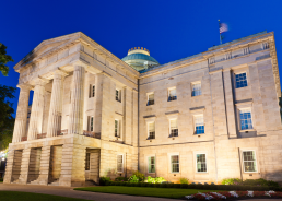 North Carolina Capitol Building Lit Up At Night